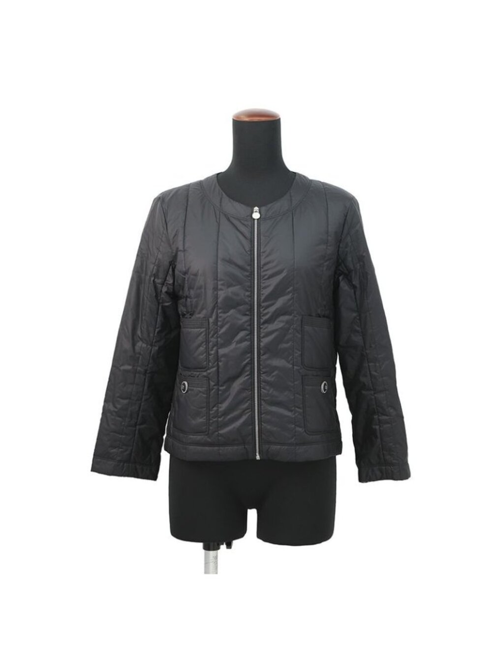 Chanel Down Jacket Coco Button Quilted 36